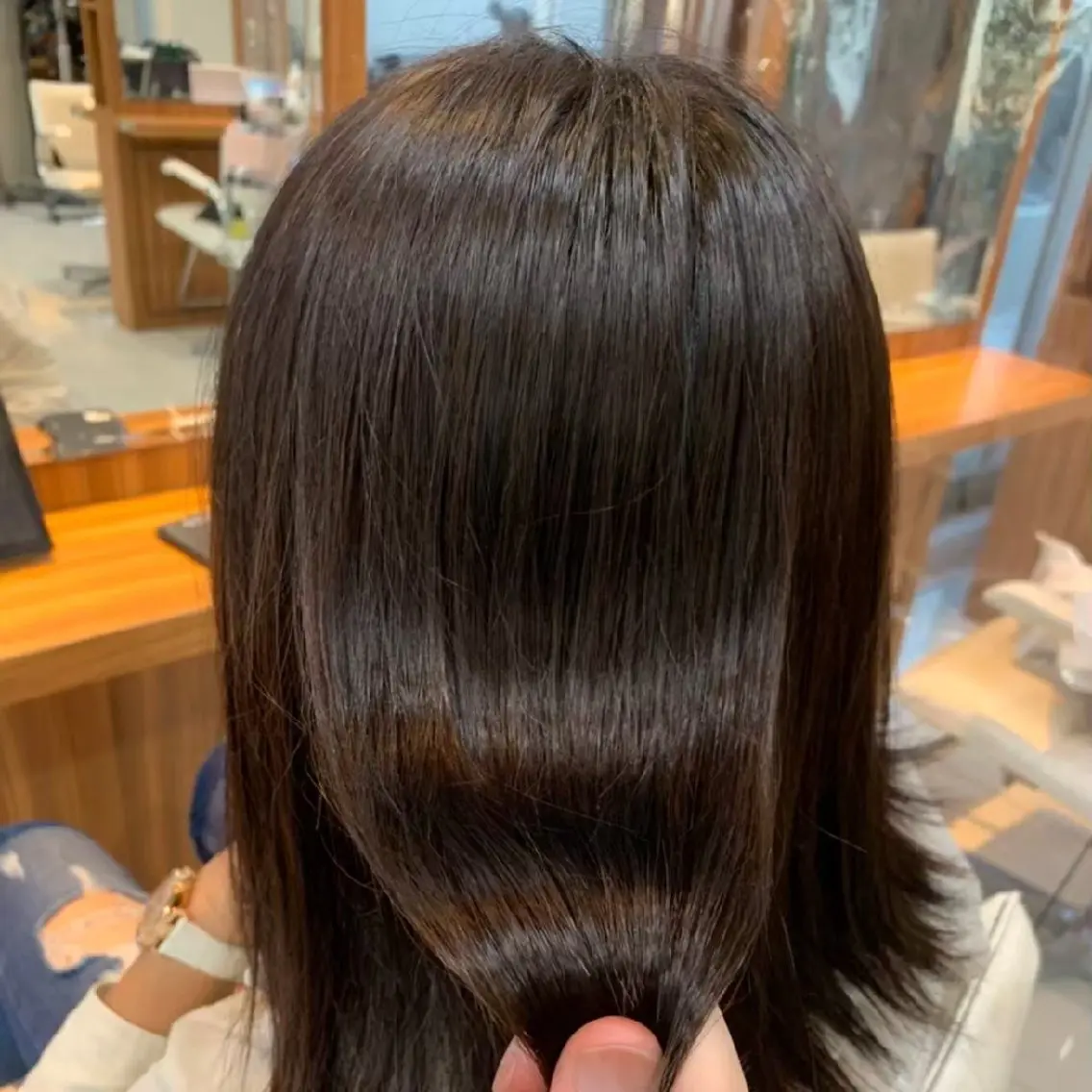 ミディアム 縮毛矯正/ワンカラー モデル募集🫧羽夏のヘアスタイル