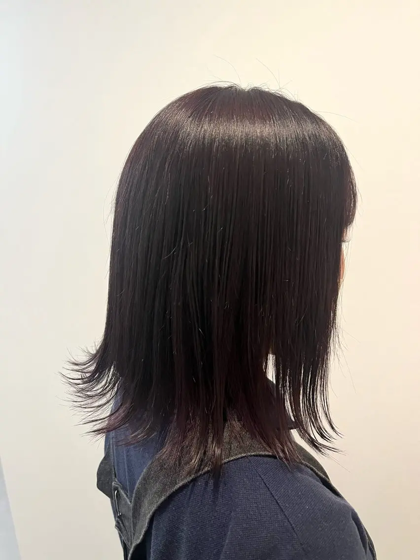 カラー レッドカラー ヘアカラー トリートメント 黒川 綾音のヘアスタイル