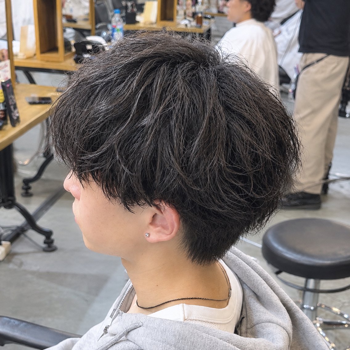 ショート パーマ メンズ マッシュ メンズパーマ パーマ メンズ特化/センター /ニュアンス/天野のヘアスタイル