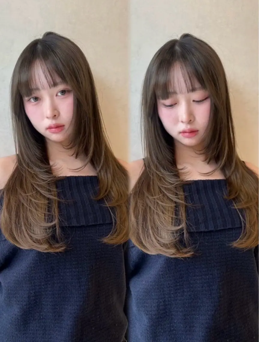 ミディアム カラー ヘアアレンジ 透明感×艶髪 🫒maki🎀のヘアスタイル