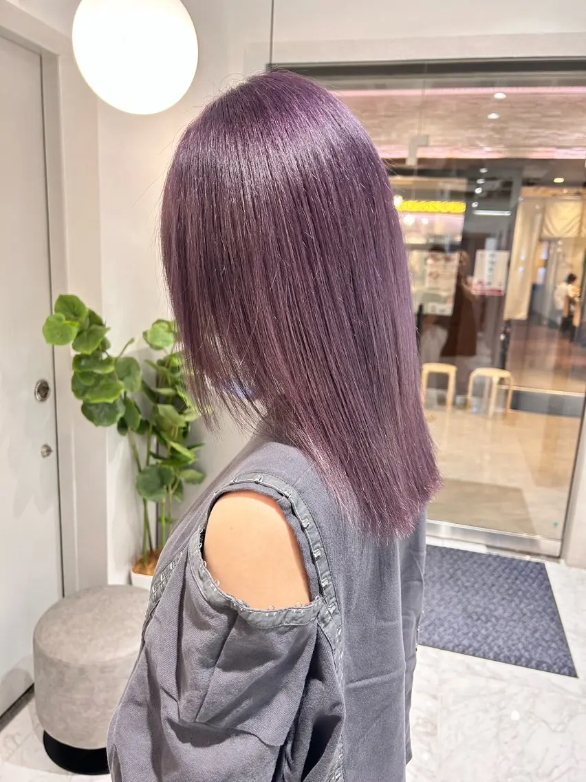 ミディアム カラー ヘアカラー トリートメント 薄田 珠美のヘアスタイル
