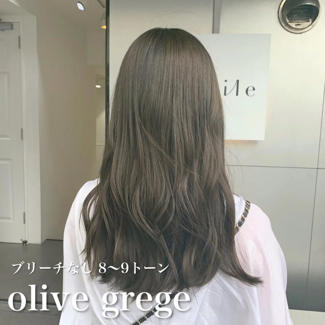 ミディアム カラー ショートボブ ミディアムパーマ アクアカラー アッシュ アッシュグレー navile原宿 yumaのヘアスタイル