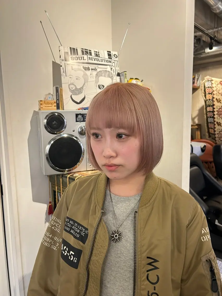 ミディアム カラー カット ヘアカラー はな SPURのヘアスタイル