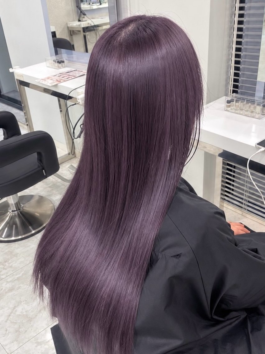 ロング ヘアカラー トリートメント matsuri モテ艶ラベンダー❤︎のヘアスタイル