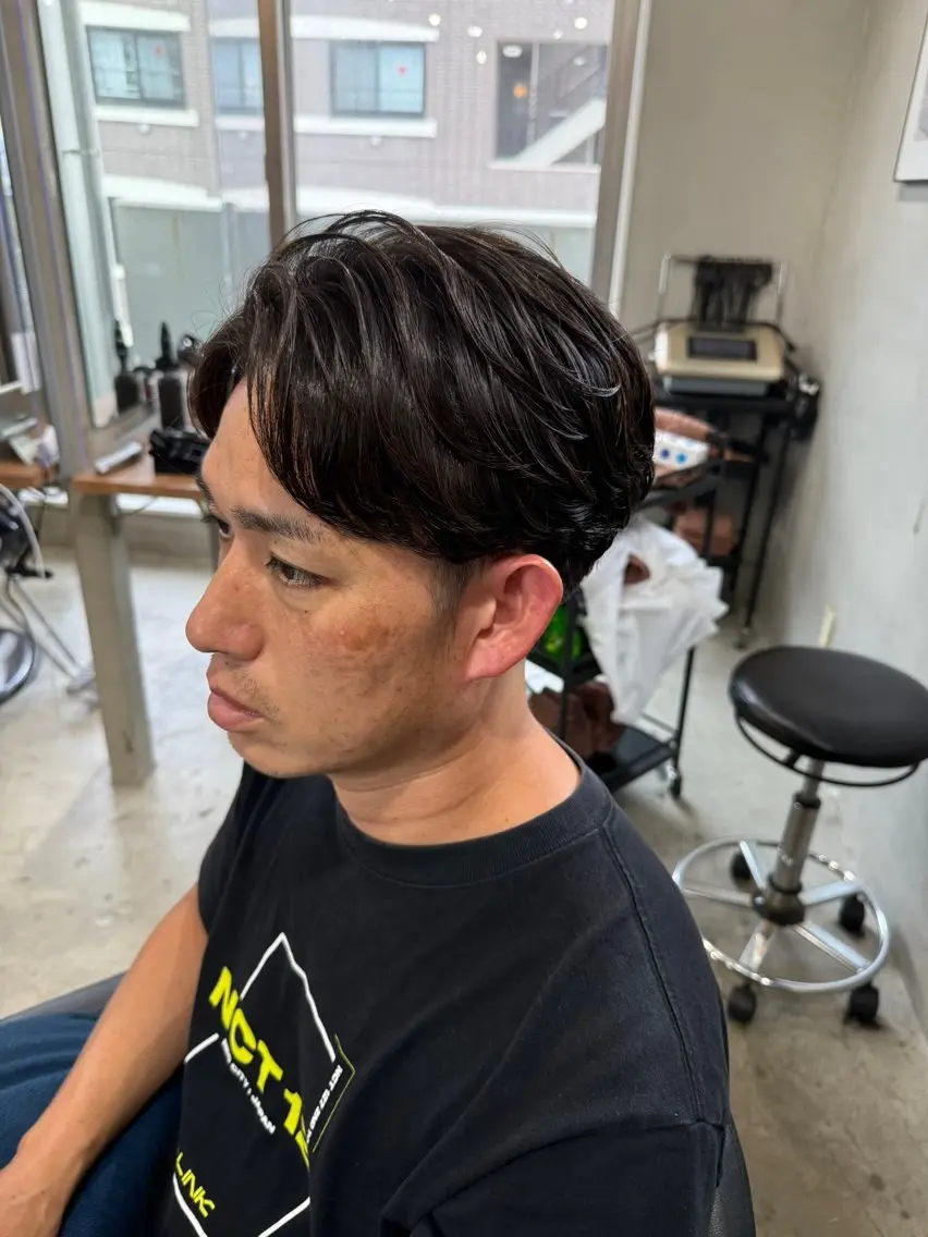 パーマ メンズ 山田 翔夢のヘアスタイル