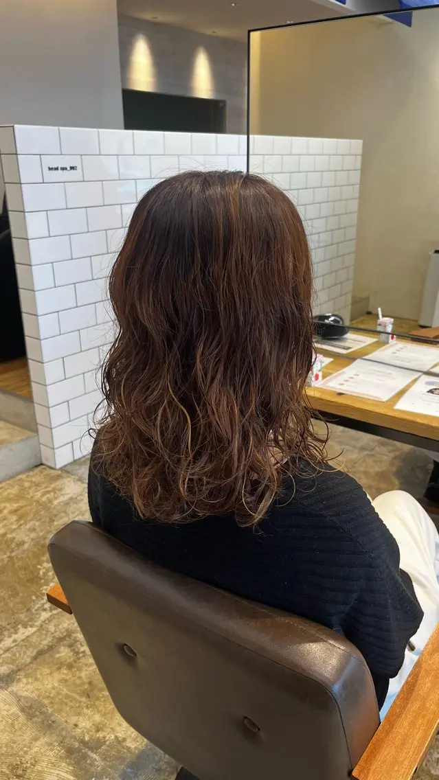 パーマ 坂下 かのんのヘアスタイル
