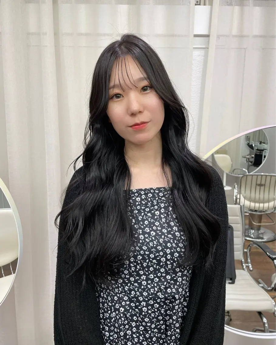 ロング カラー トリートメント カット ヘアカラー トリートメント レイヤーカット🎀 kanaのヘアスタイル