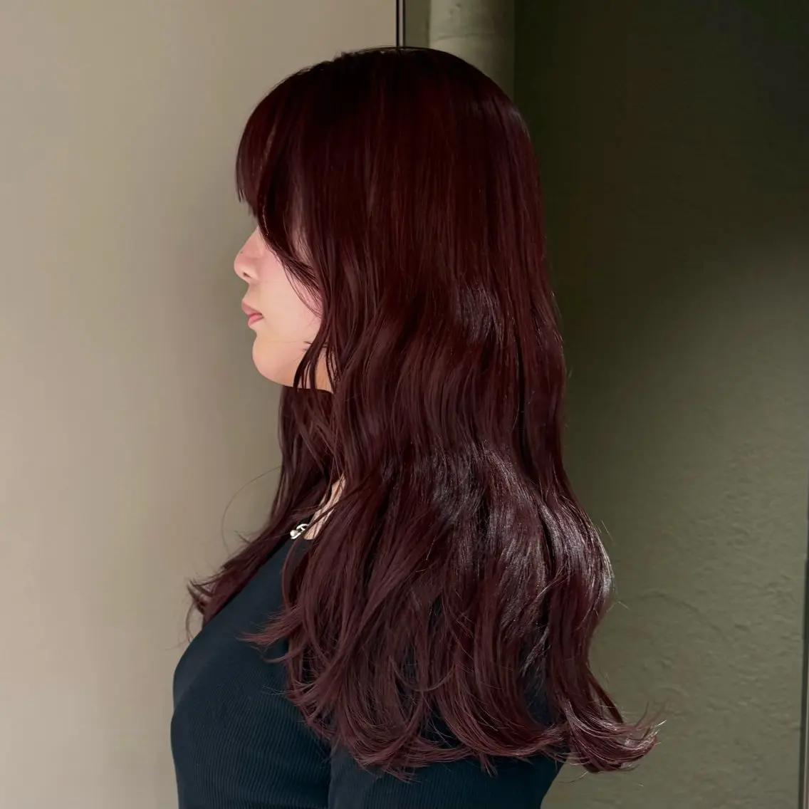 ロング カラー カット ヘアカラー トリートメント Akari暖色カラー /レイヤーカットのヘアスタイル