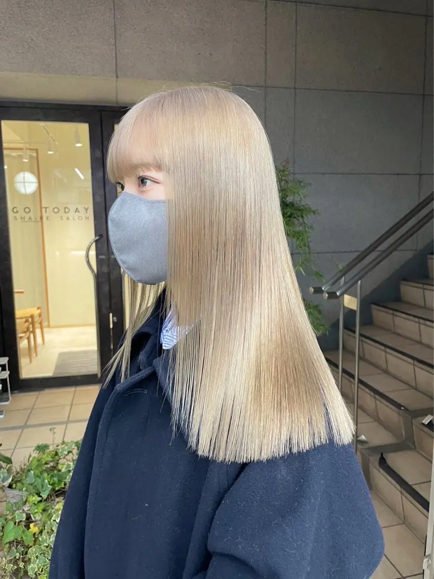 🌹ハイトーンダブルカラー🌹ブリーチ2回+透明感カラー+トリートメンの写真