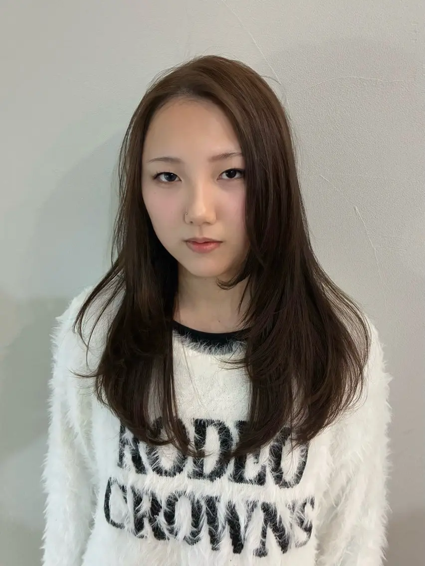 ロング レイヤーカット カット ヘアカラー トリートメント 「似合わせ/髪質改善 《ワタル》」のヘアスタイル