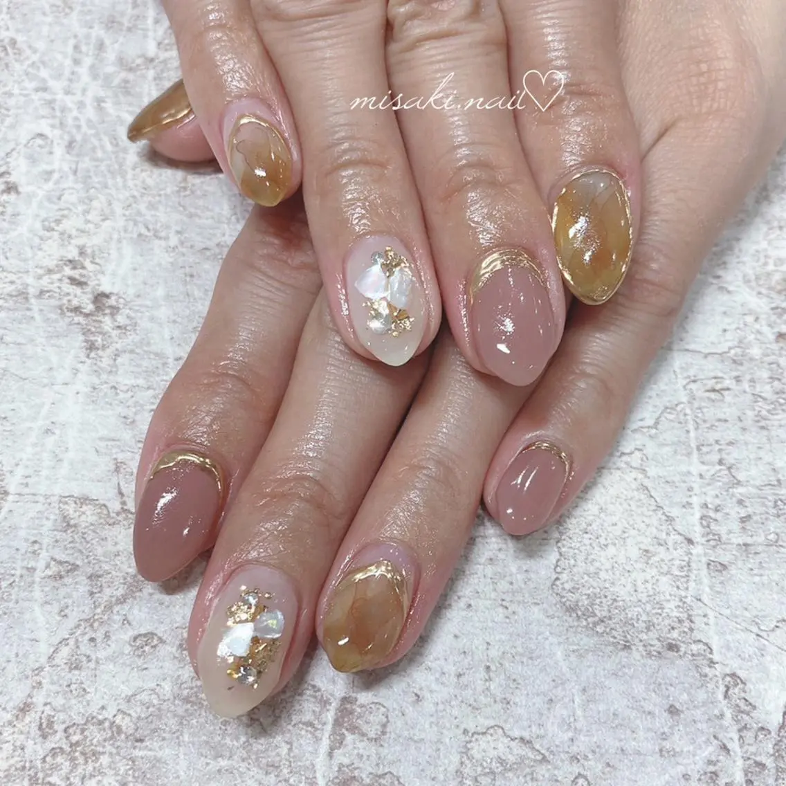 ネイル 韓国ネイル ワンホンネイル ハンドネイル nailsalon miinailsのネイルデザイン