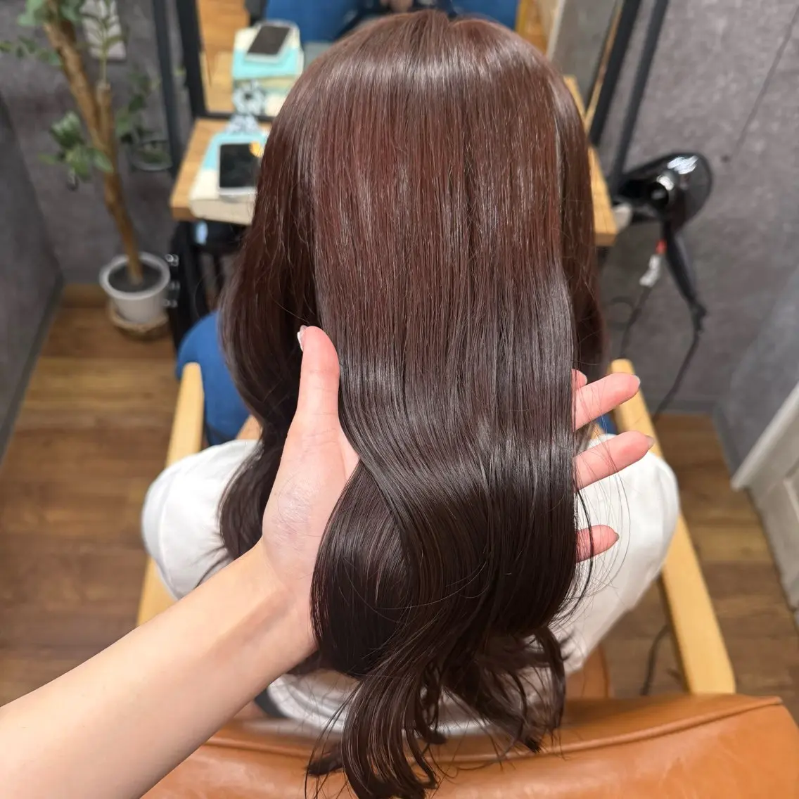 ロング ピンクブラウン ヘアカラー cocoa船橋🎀 naomiのヘアスタイル
