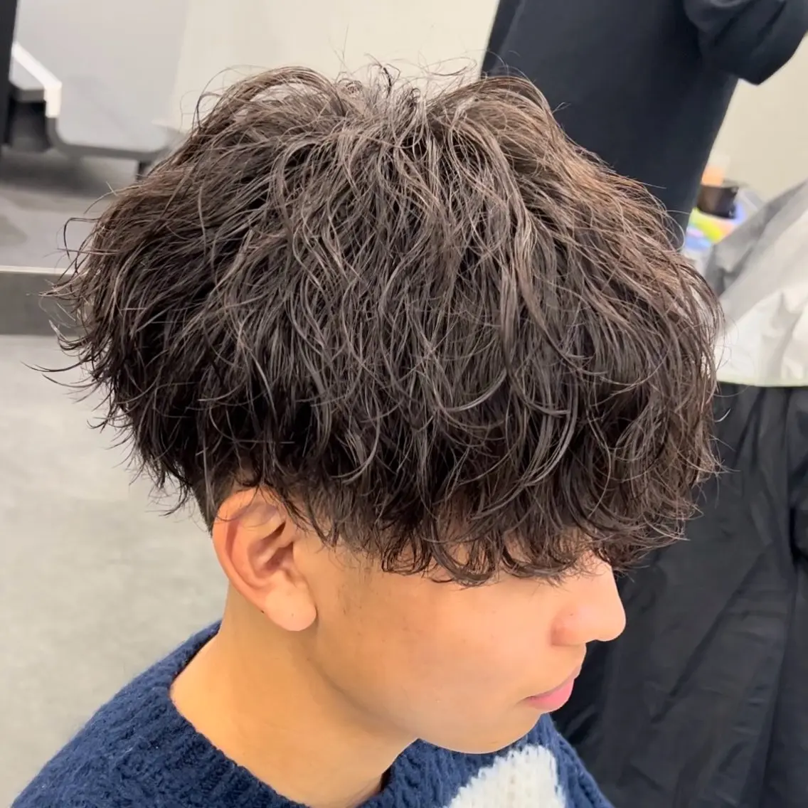 ミディアム パーマ ヘアアレンジ メンズ fifth 石川 凪のヘアスタイル