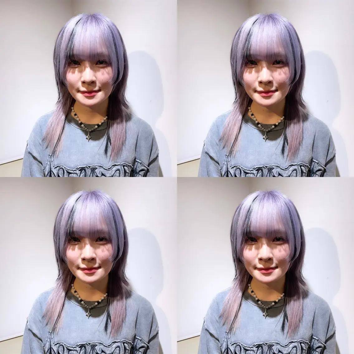 ミディアム カラー ラベンダーカラー エクステ 🌟トップデザイナー 高橋🌟のヘアスタイル