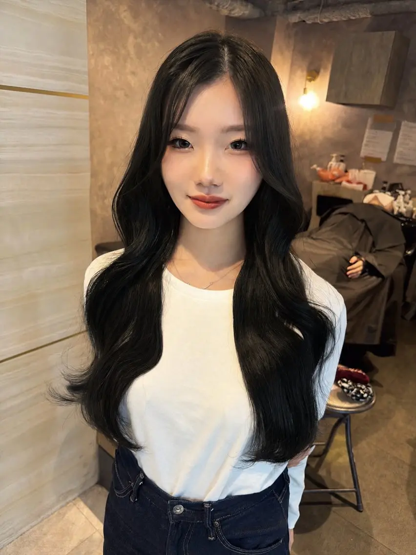 ロング カラー グレージュ オリーブグレージュ オリーブグレー ヘアカラー あみ/暗髪オリ ーブ特化🍃髪質改善のヘアスタイル
