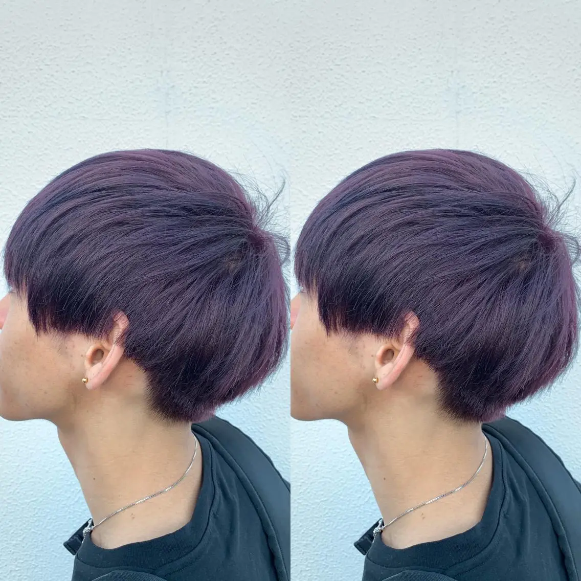 ショート カラー ブリーチ ラベンダーカラー パープルカラー 似合わせ/ カラー.岡田友仁のヘアスタイル