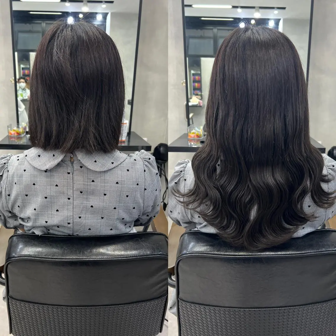 ロング カラー ヘアアレンジ シールエクステ アッシュ バレイヤージュ ベージュカラー 黒髪 カット エクステ ar+ ❤︎ maiのヘアスタイル