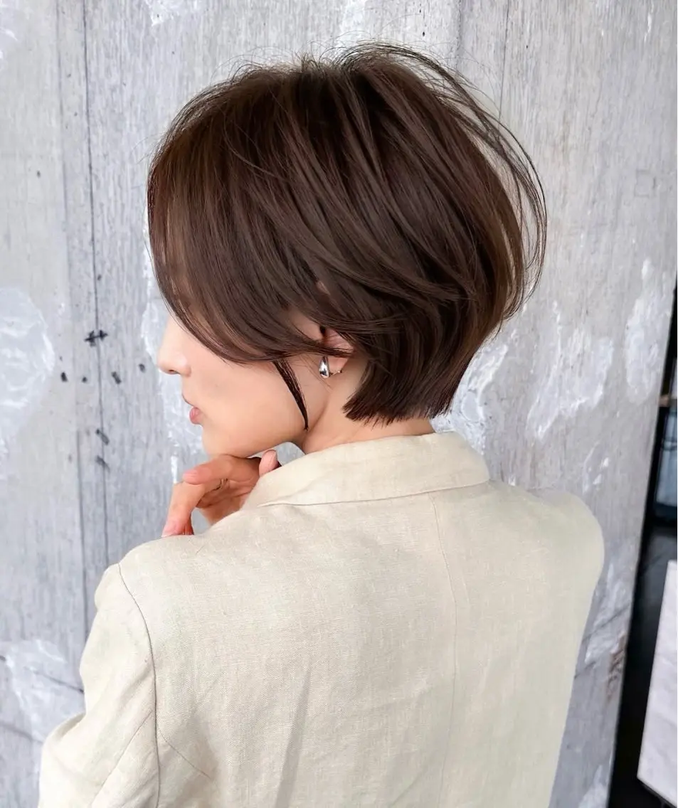 ショート パーマ 縮毛矯正 パーマ 坂本 かやのヘアスタイル