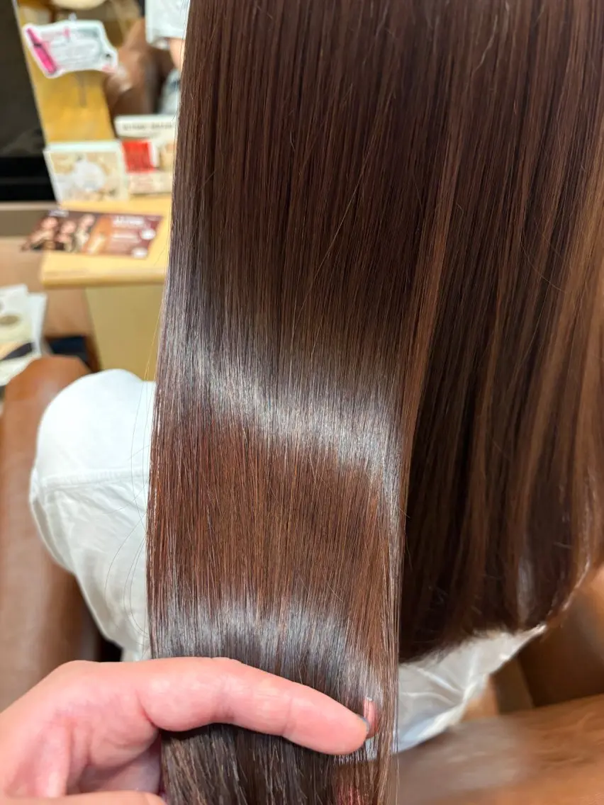 ロング パーマ 縮毛矯正 庄内/髪質改善 ハナキ モエのヘアスタイル
