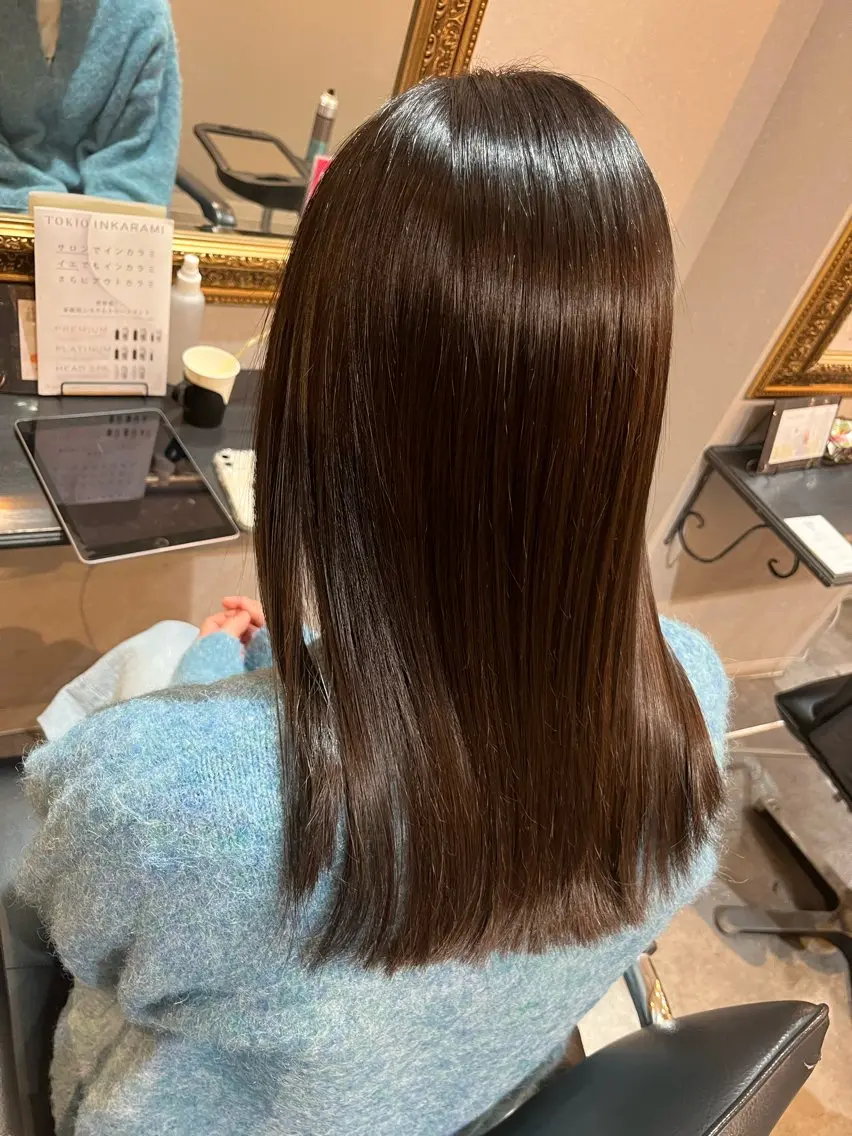 【当日限定】艶🌟暖色お勧め🩷イルミナカラー+カット💇♀️+セラミドトリートメント🌟の写真