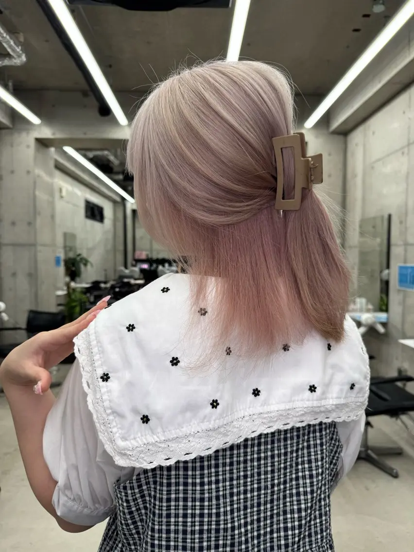 カラー ヘアカラー Asami/名古屋/ ハイトーン/デザインのヘアスタイル