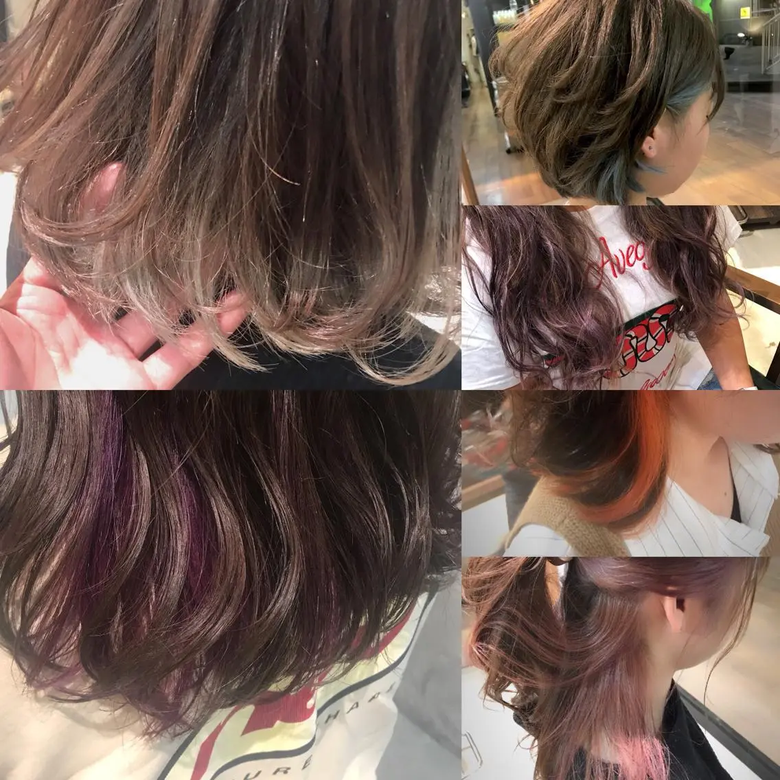 ミディアム カラー インナーカラー ヘアカラー トリートメント 松村 崇弘のヘアスタイル