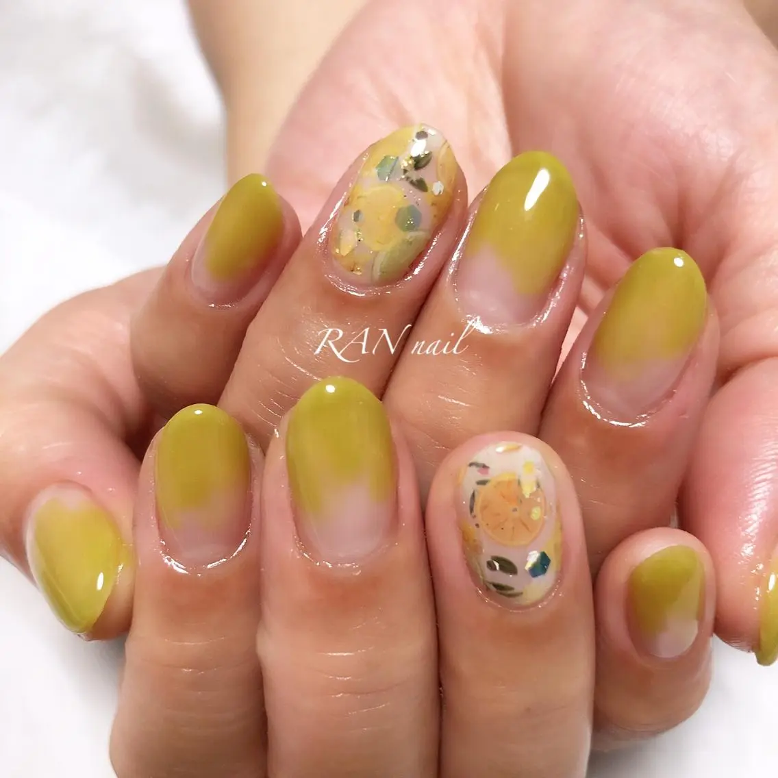 ネイル フットネイル オフィスネイル 春ネイル 夏ネイル RAN nailのネイルデザイン