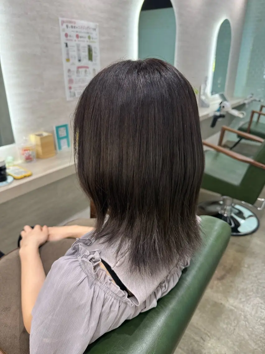 ミディアム カラー ラベンダーカラー ボブ くびれヘア カット ヘアカラー トリートメント ヘッドスパ 縮毛矯正/髪質改善 /関内/あべももこのヘアスタイル