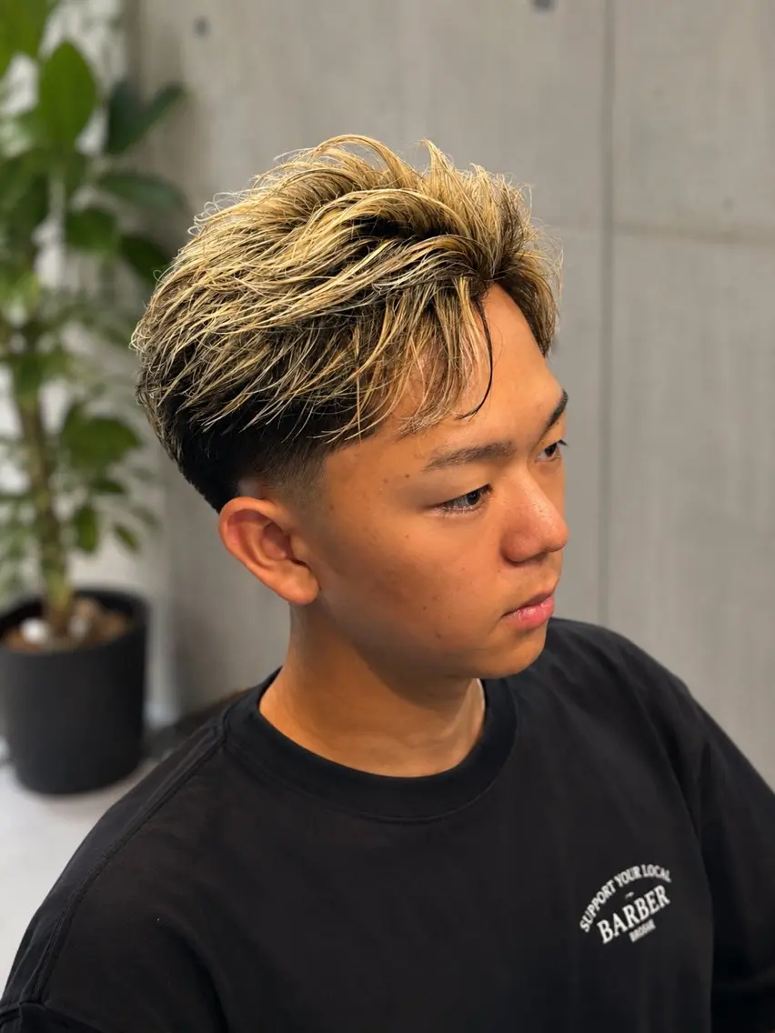 ショート カラー メンズ カット ヘアカラー 浅見 天翔のヘアスタイル