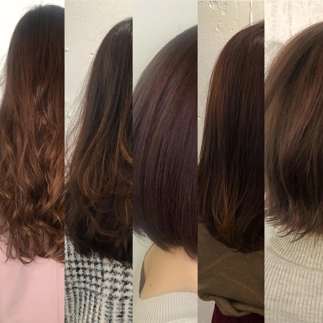 ミディアム カラー パーマ ヘアアレンジ メンズ キッズ ネイル マツエク・マツパ アイブロウ ミディアムパーマ メンズハイライト メンズパーマ ブラウンカラー ケアカラー 久木原 ゆりのヘアスタイル