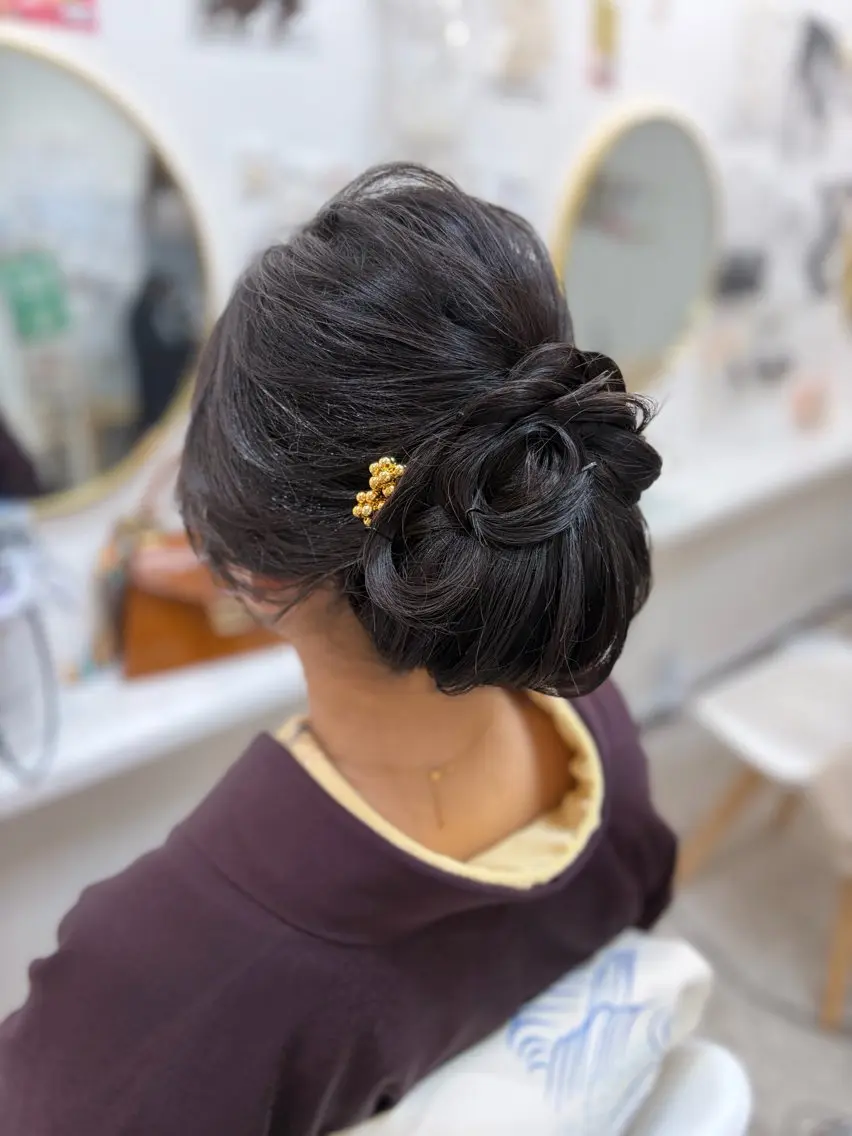 ヘアアレンジ 着物ヘア hairset salon m.のヘアスタイル