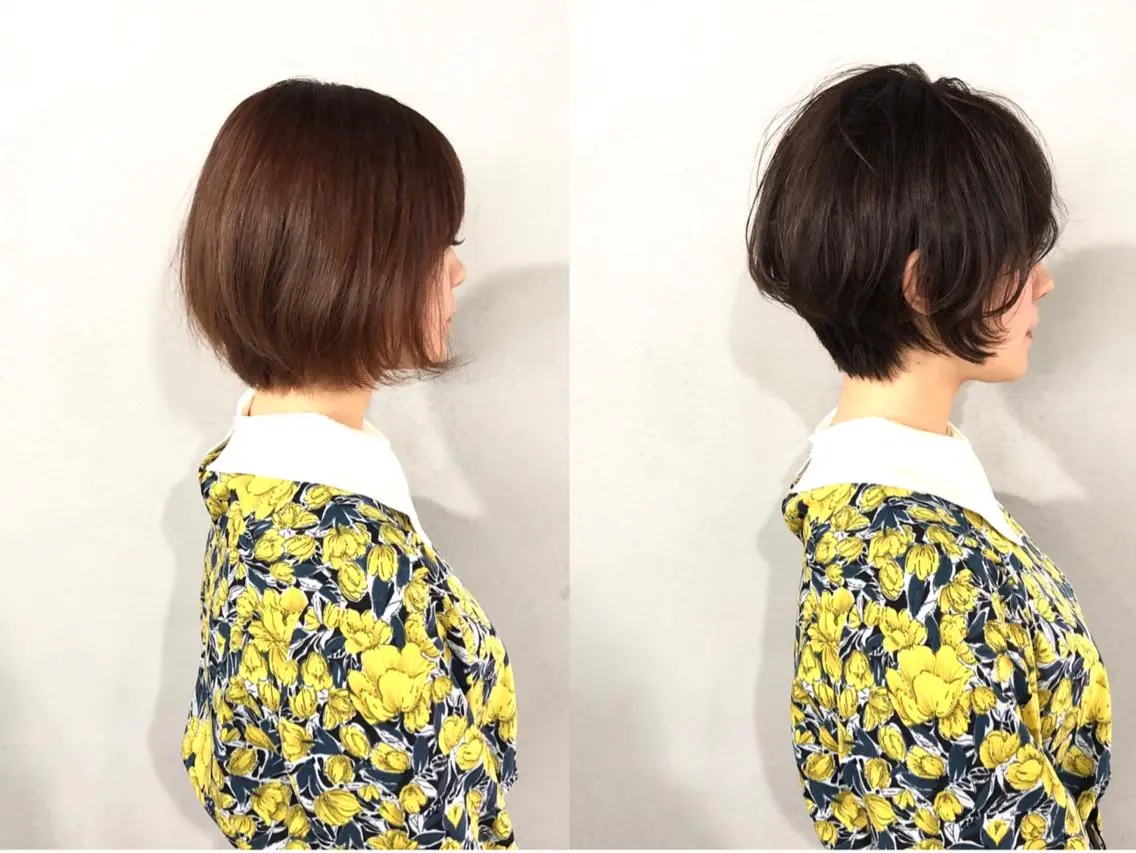 ショート カラー くびれヘア ショートヘア カット ヘアカラー ショート/ボブ/ 白髪染め/メンズ葛西のヘアスタイル