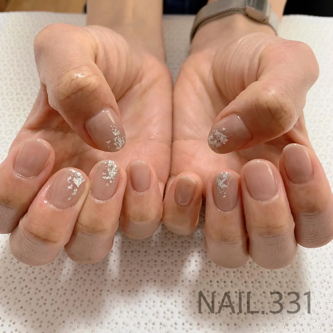 ネイル ワンカラーネイル シルバー ハンドネイル Nail 331のネイルデザイン