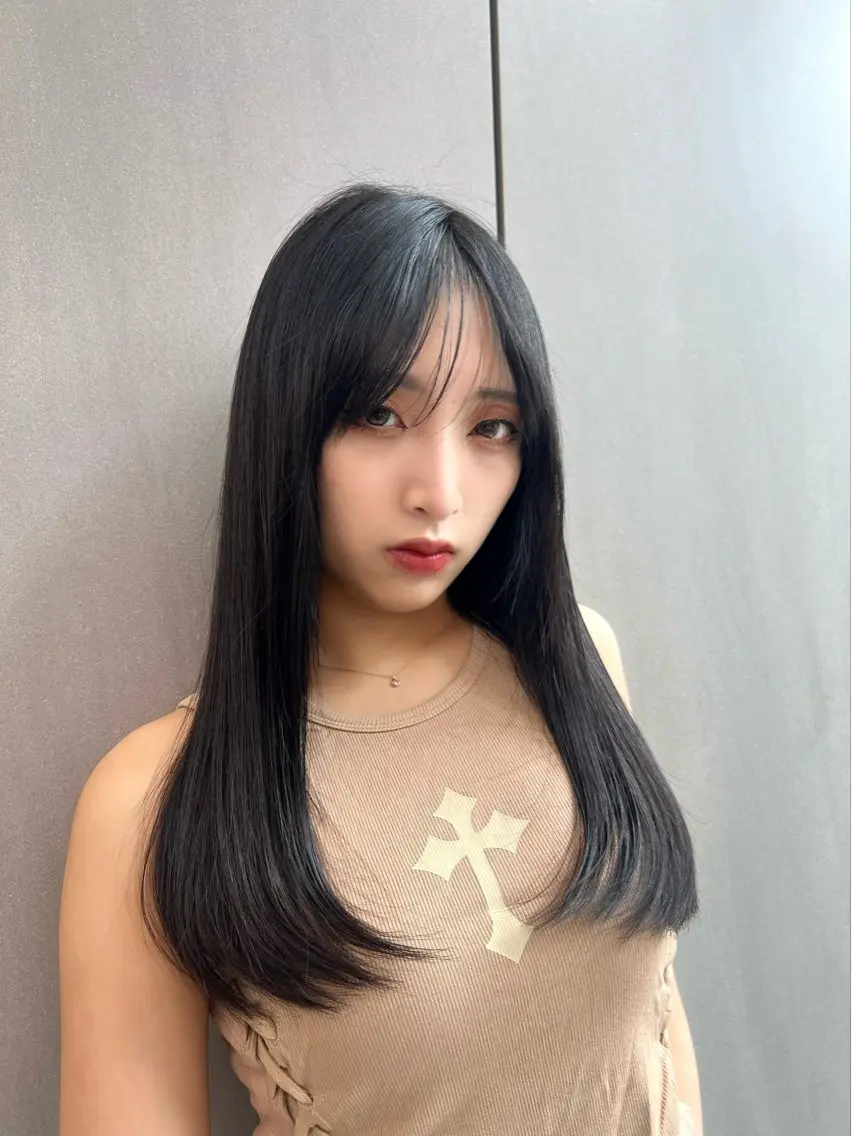 ミディアム 縮毛矯正 宮嶋 蓮のヘアスタイル