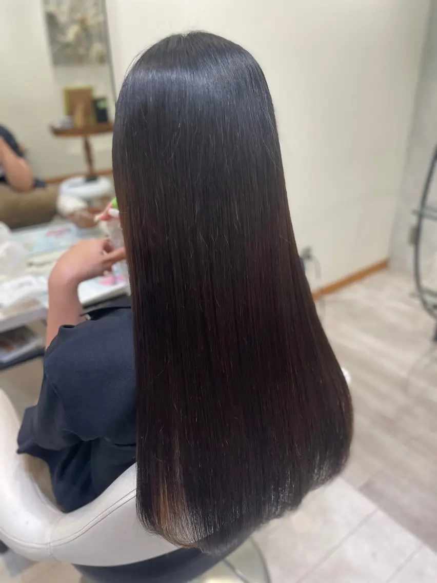 ロング 縮毛矯正 anon Loemのヘアスタイル
