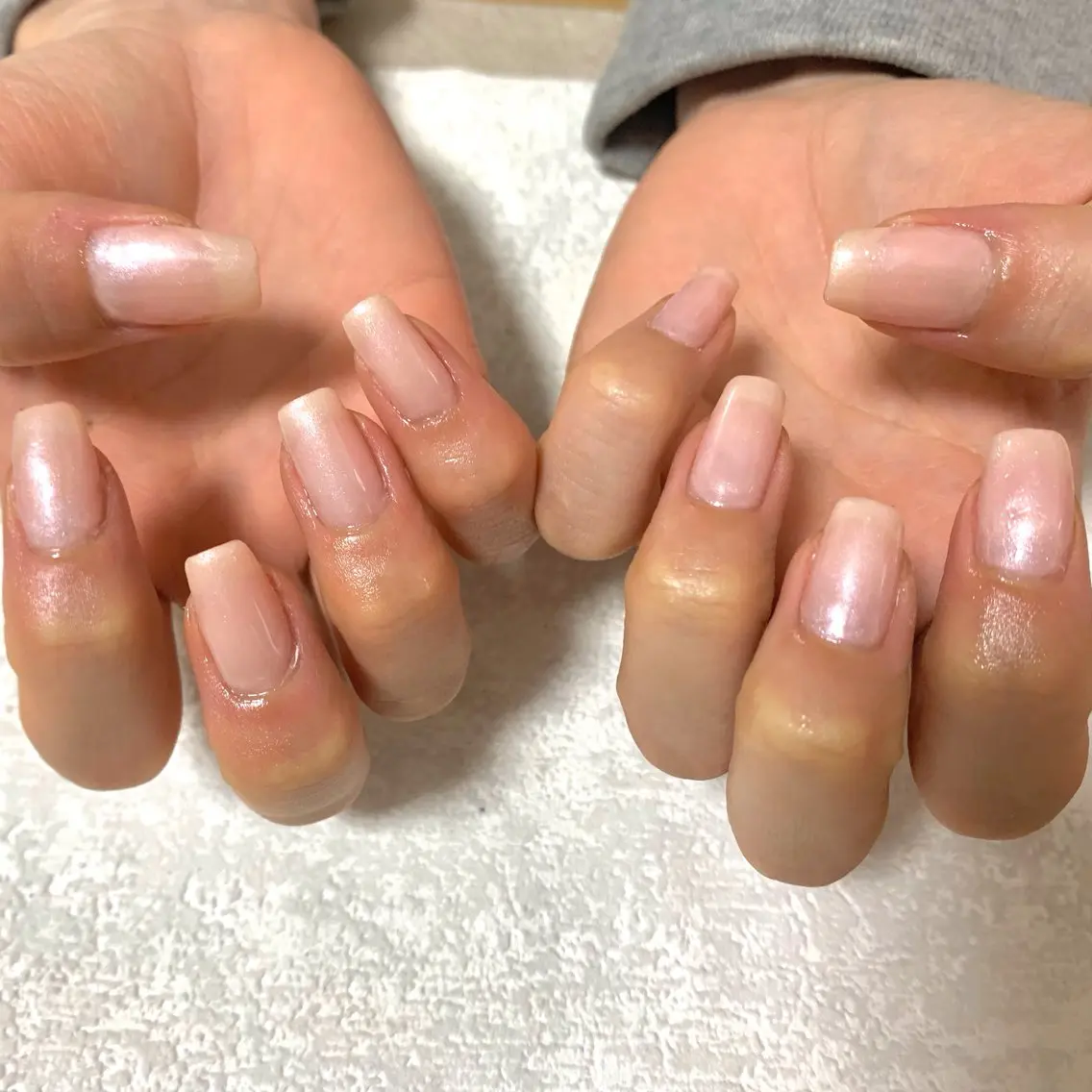 ネイル オーロラネイル フットネイル フレンチネイル ジェルネイル 韓国ネイル ハンドネイル mogunail &blowのネイルデザイン
