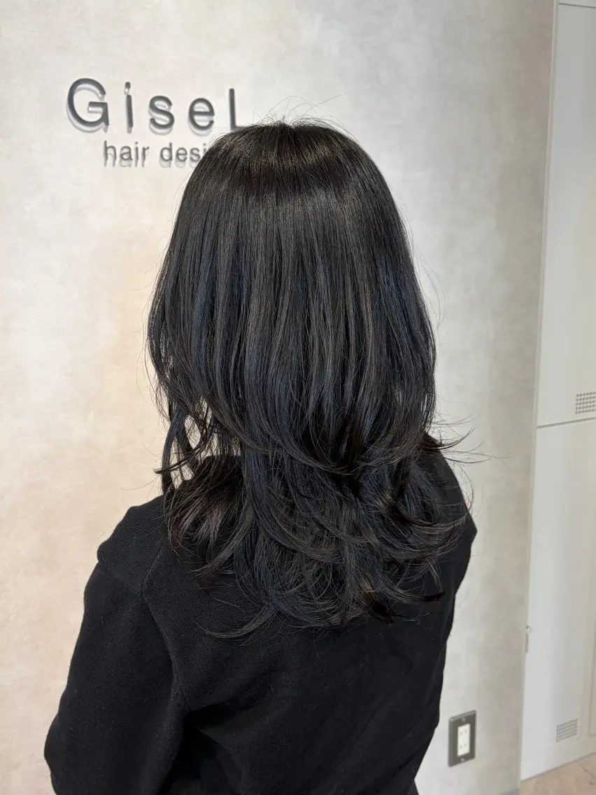 ミディアム ミディアムレイヤー レイヤーカット カット りおん レイヤー/ベージュのヘアスタイル