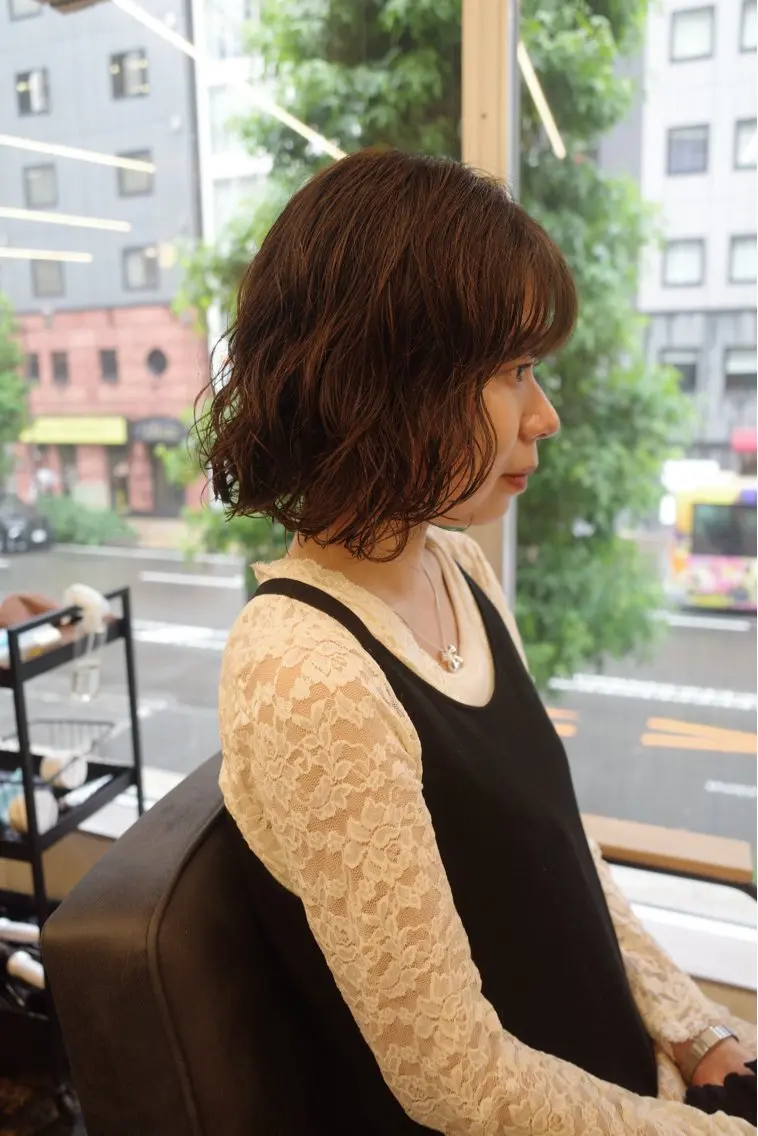 ショート カラー パーマ ボブ カット ヘアカラー トリートメント 西山 紗耶香🪽 透明感カラー/ボブのヘアスタイル