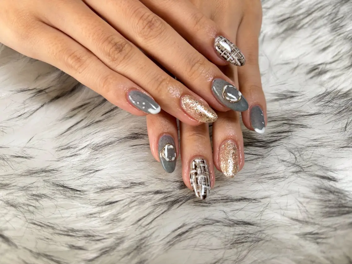 ネイル オーロラネイル フットネイル フレンチネイル ジェルネイル 韓国ネイル kiki nail &brow二子玉川のネイルデザイン
