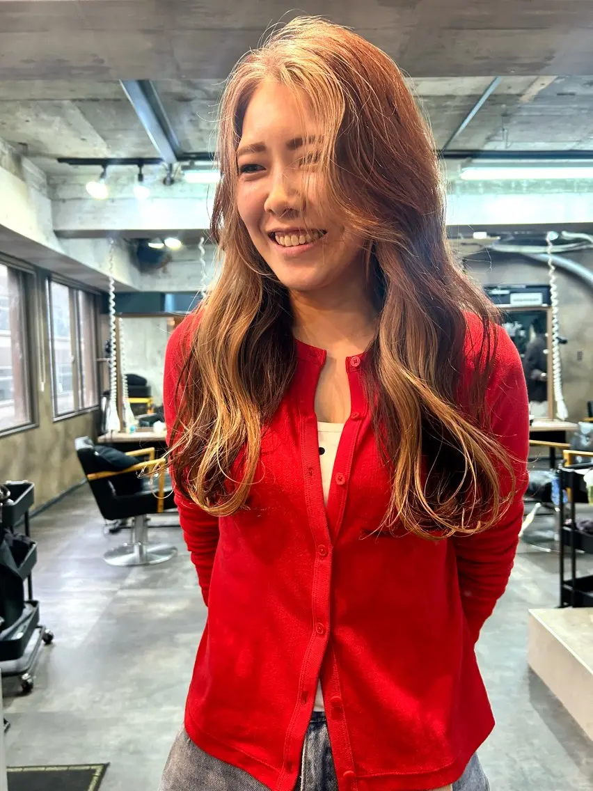 ロング ミストバング ヘアカラー トリートメント KENSHIRO ICONのヘアスタイル