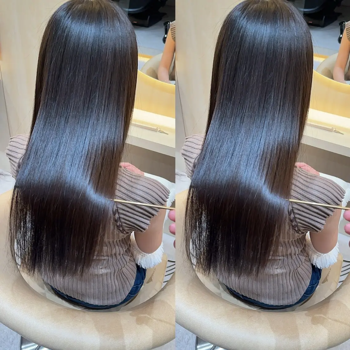 セミロング カット ヘアカラー 縮毛矯正 縮毛矯正✨🫧 レイヤー川村利幸のヘアスタイル