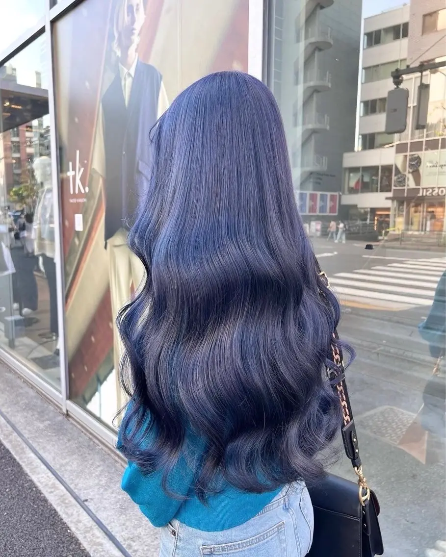 ロング カラー ブルーカラー ブルーラベンダー ラベンダーカラー ヘアカラー ニュアンスカラー/ 🫧レミ(坊主)のヘアスタイル