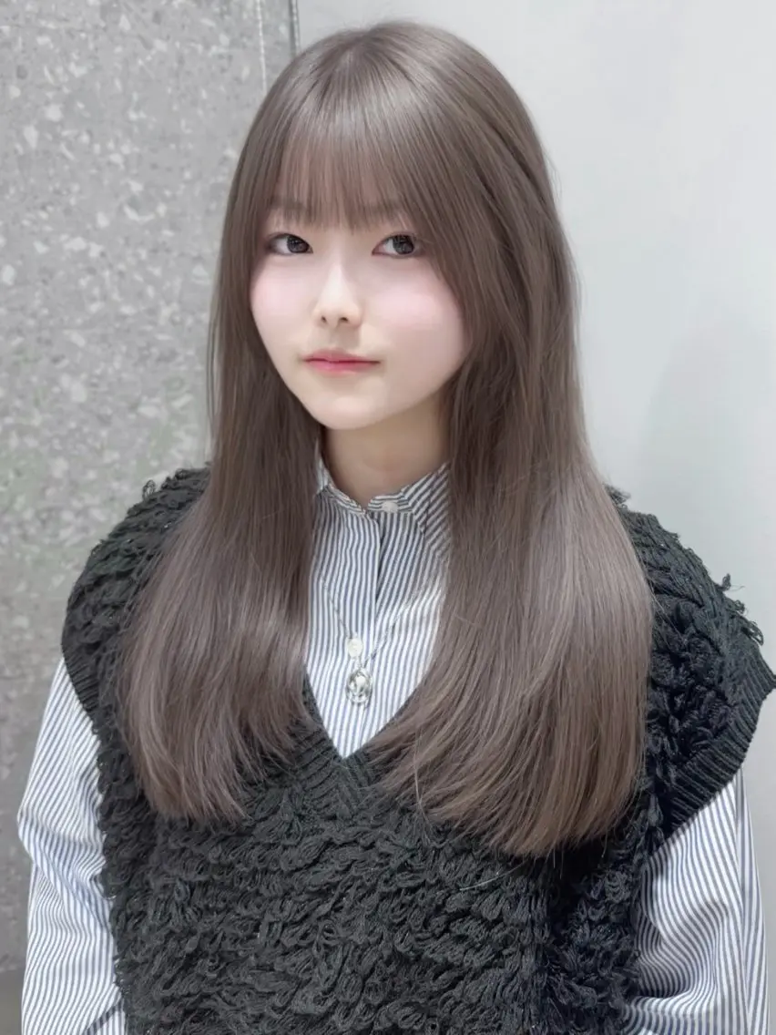 ロング カラー ヘアカラー トリートメント 失敗しないハイトーン ✨ハッシュカットミワのヘアスタイル