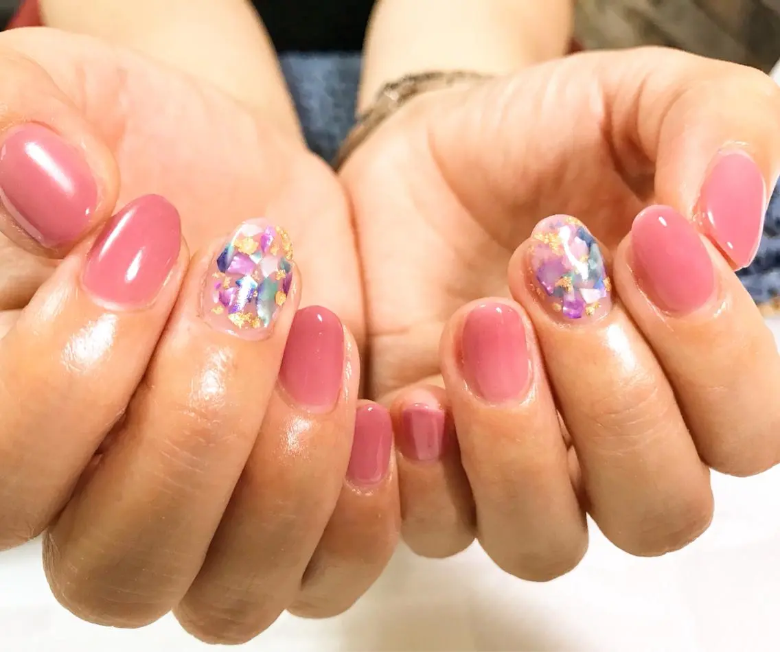 ネイル フットネイル ピンク シンプルネイル 春ネイル 夏ネイル nail fufla ♡yamane♡のネイルデザイン