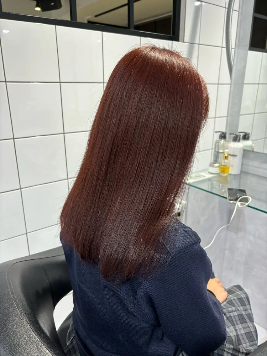ロング カラー ヘアカラー トリートメント ヘッドスパ ヘアセット 表参道♡暗髪♡ 艶カラー♡アユミのヘアスタイル