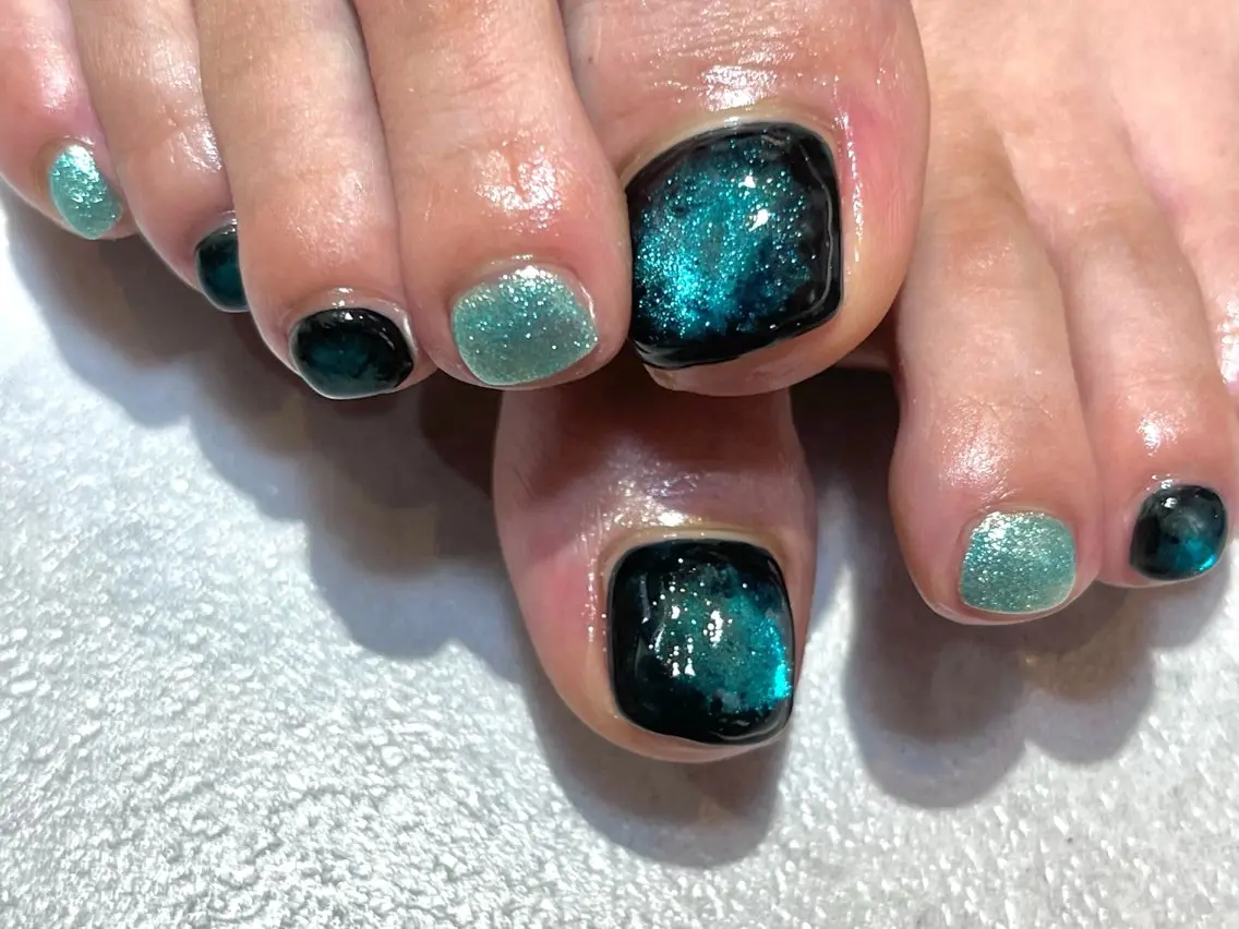 (オフなし)フットニュアンスネイルの写真