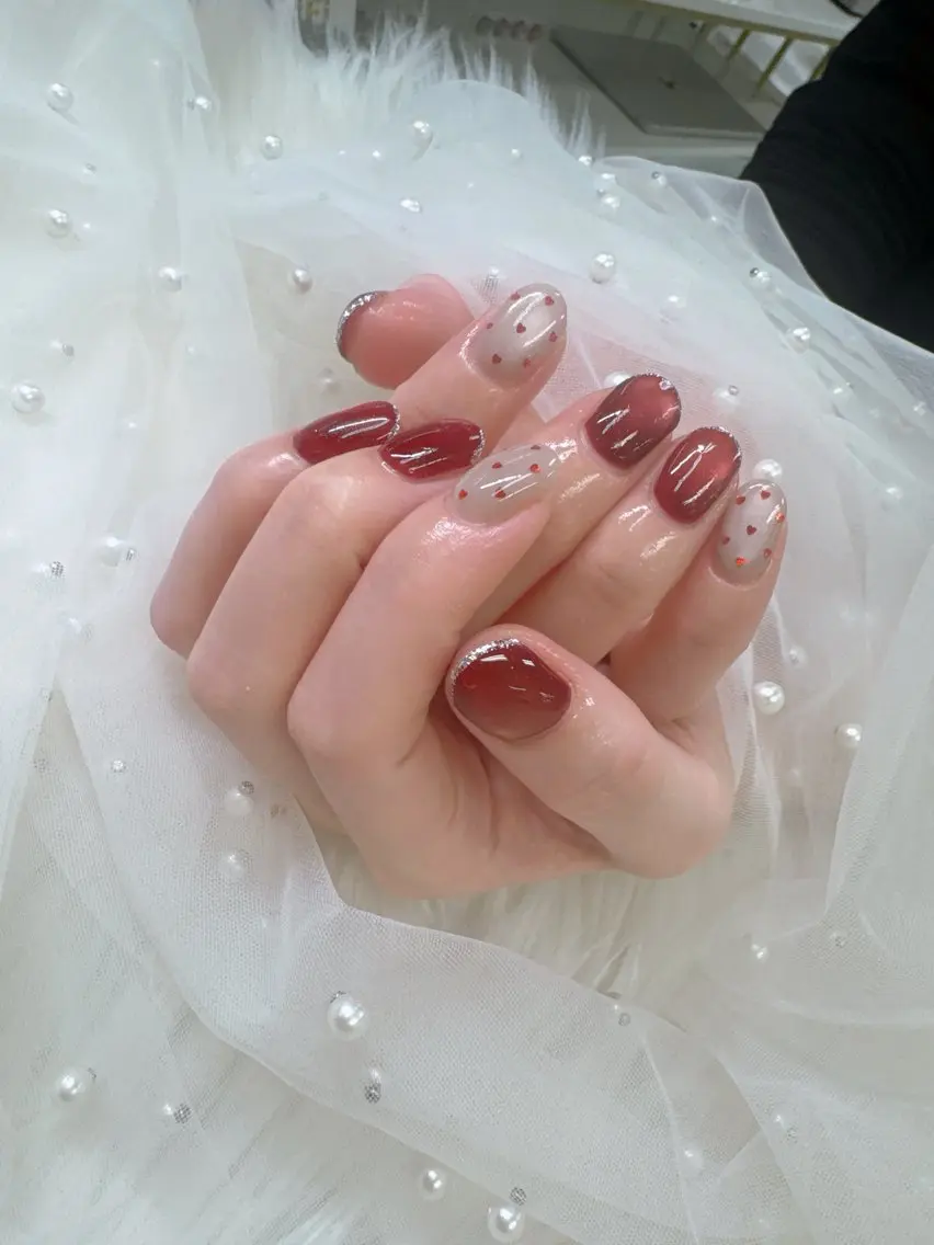 ネイル ジェルネイル ロングネイル パラジェル ハンドネイル Queeens nailのネイルデザイン