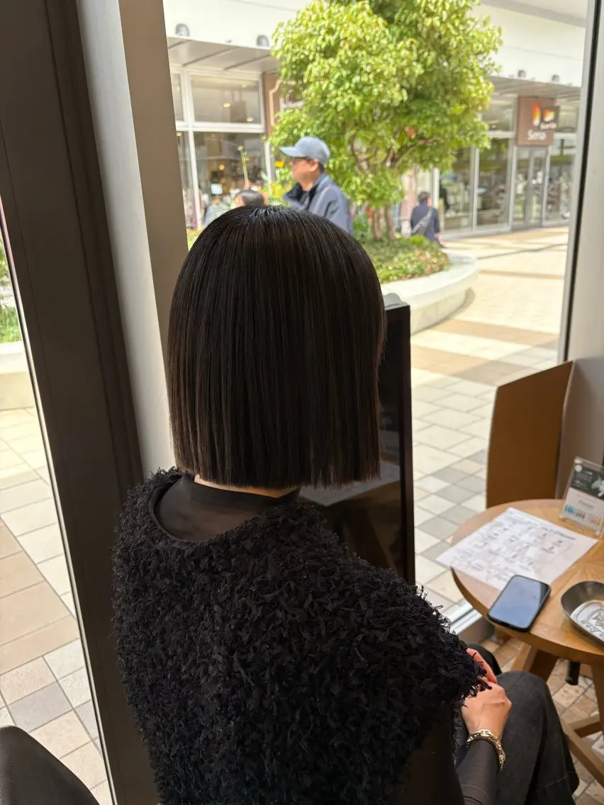 ショート カット ヘアカラー 縮毛矯正 ノンダメージカラー/ ボブ/RINのヘアスタイル