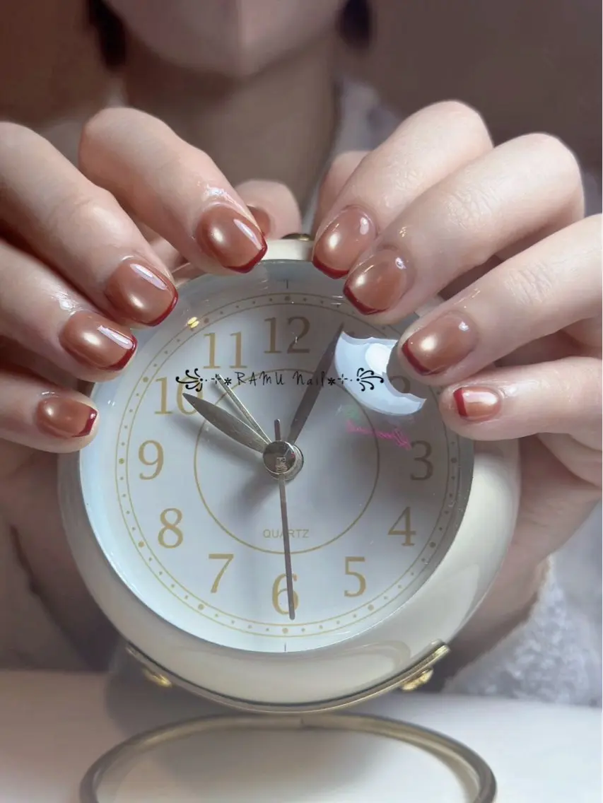 ネイル キラキラネイル マグネットネイル ミラーネイル ピンク 春ネイル ハンドネイル RAMU Nail 恵比寿店のネイルデザイン