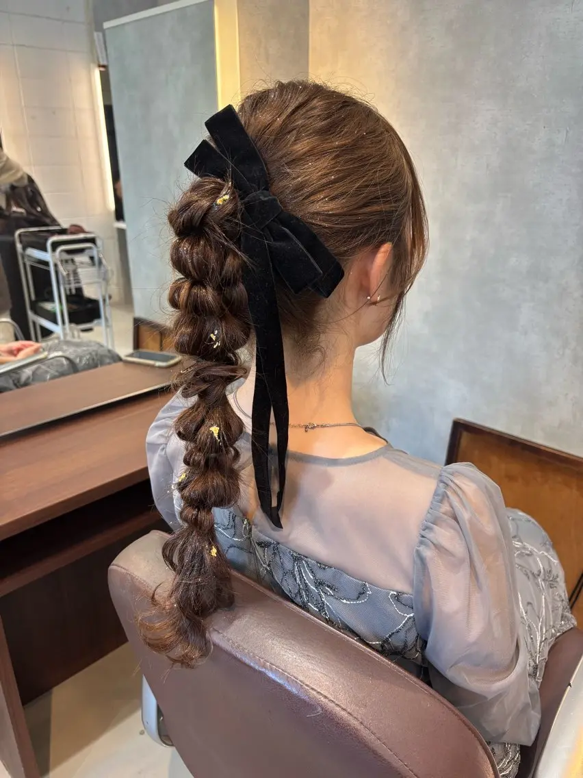 ロング ヘアセット chic 渡辺 桃羽のヘアスタイル